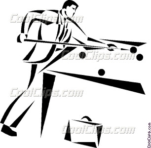 306x300 Businessman Playing Pool Vector Clip Art