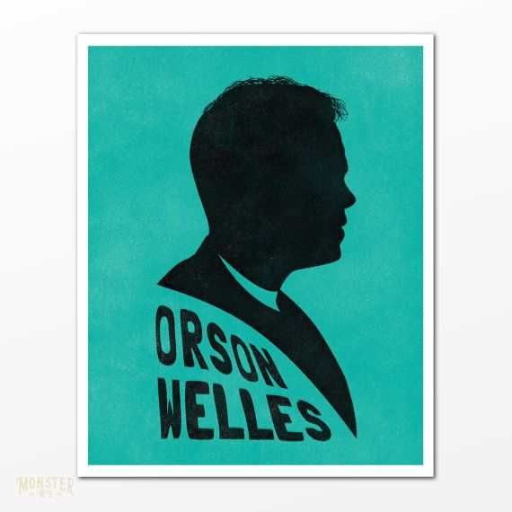 570x570 Orson Welles Silhouette 8x10 Pop Art Portrait By Monsterno5