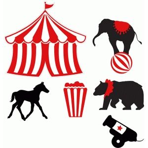 300x300 Circus Big Top Animals Big Top, Silhouette Design