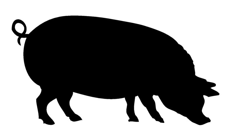 803x480 Pig Silhouette 4 Decal Sticker