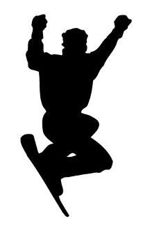 219x330 Snowboard Silhouette 9 Decal Sticker