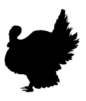 279x330 Turkey Silhouette Decal Sticker