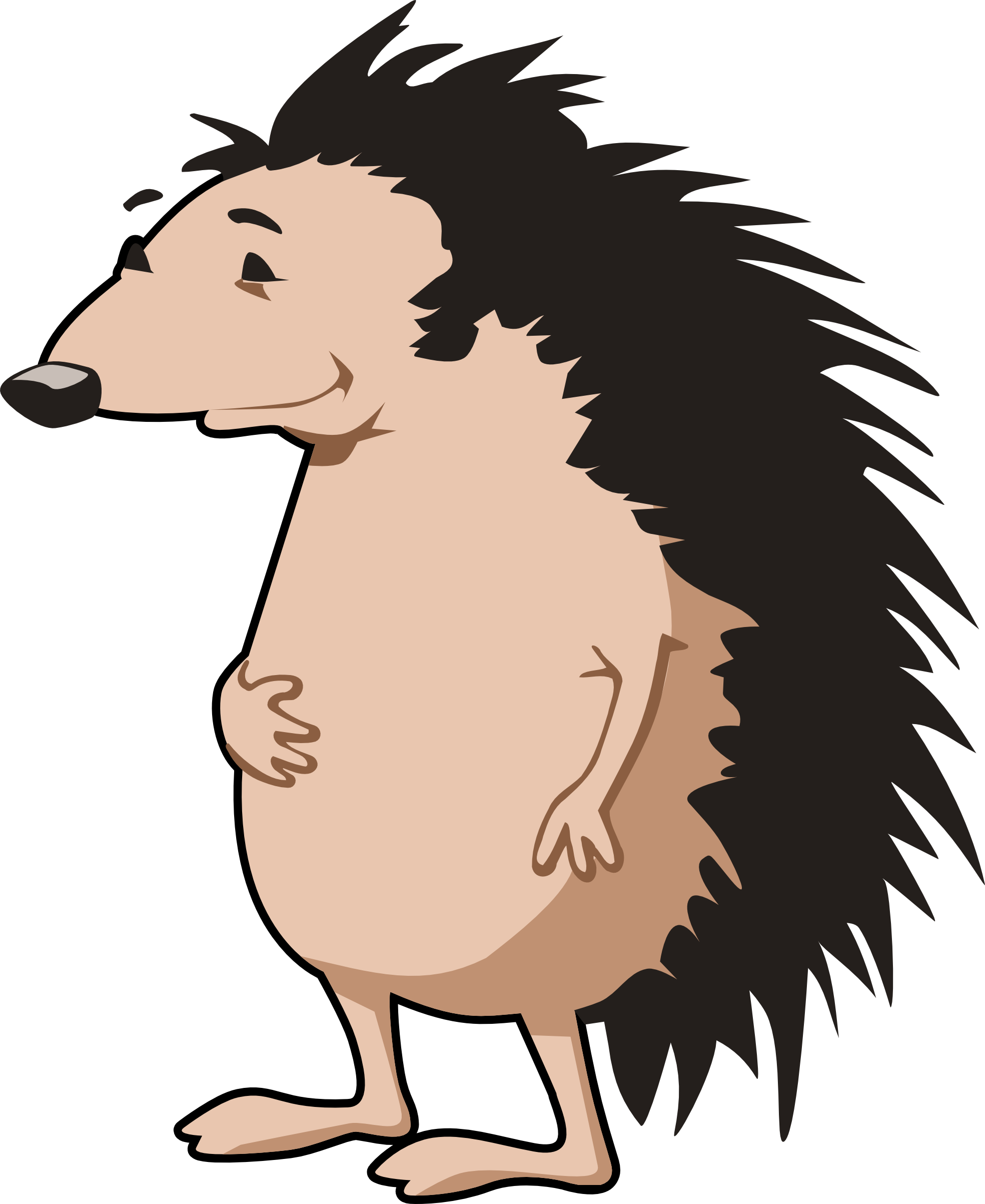 1969x2406 Porcupine Clip Art