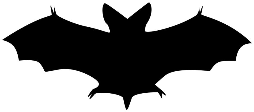 850x377 Halloween Bats Silhouette Clipart