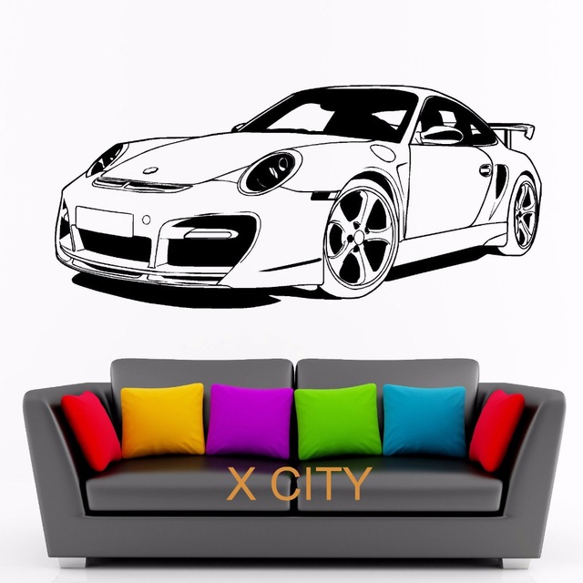 640x640 For Porsche 911 Sports Car Club Vinyl Wall Decal Art Decor Sticker