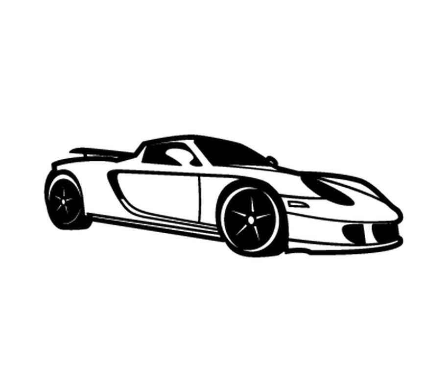 Porsche Silhouette at GetDrawings | Free download