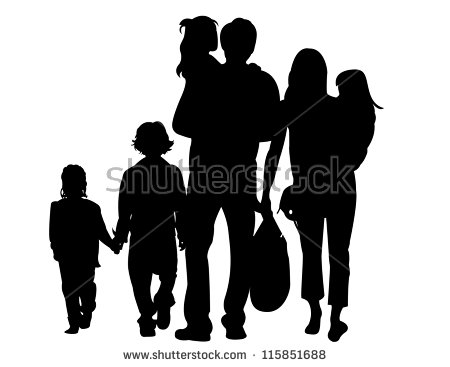 450x367 Family Silhouette Family Silhouette Vector File Vecteezy