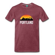 190x190 Sunset Skyline Silhouette Of Portland Or T Shirt Spreadshirt