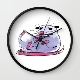 264x264 Opossum Wall Clocks Society6