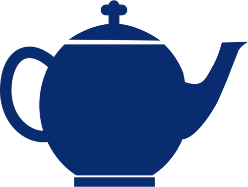 500x377 Blue Silhouette Vector Image Of Tea Pot Public Domain Vectors