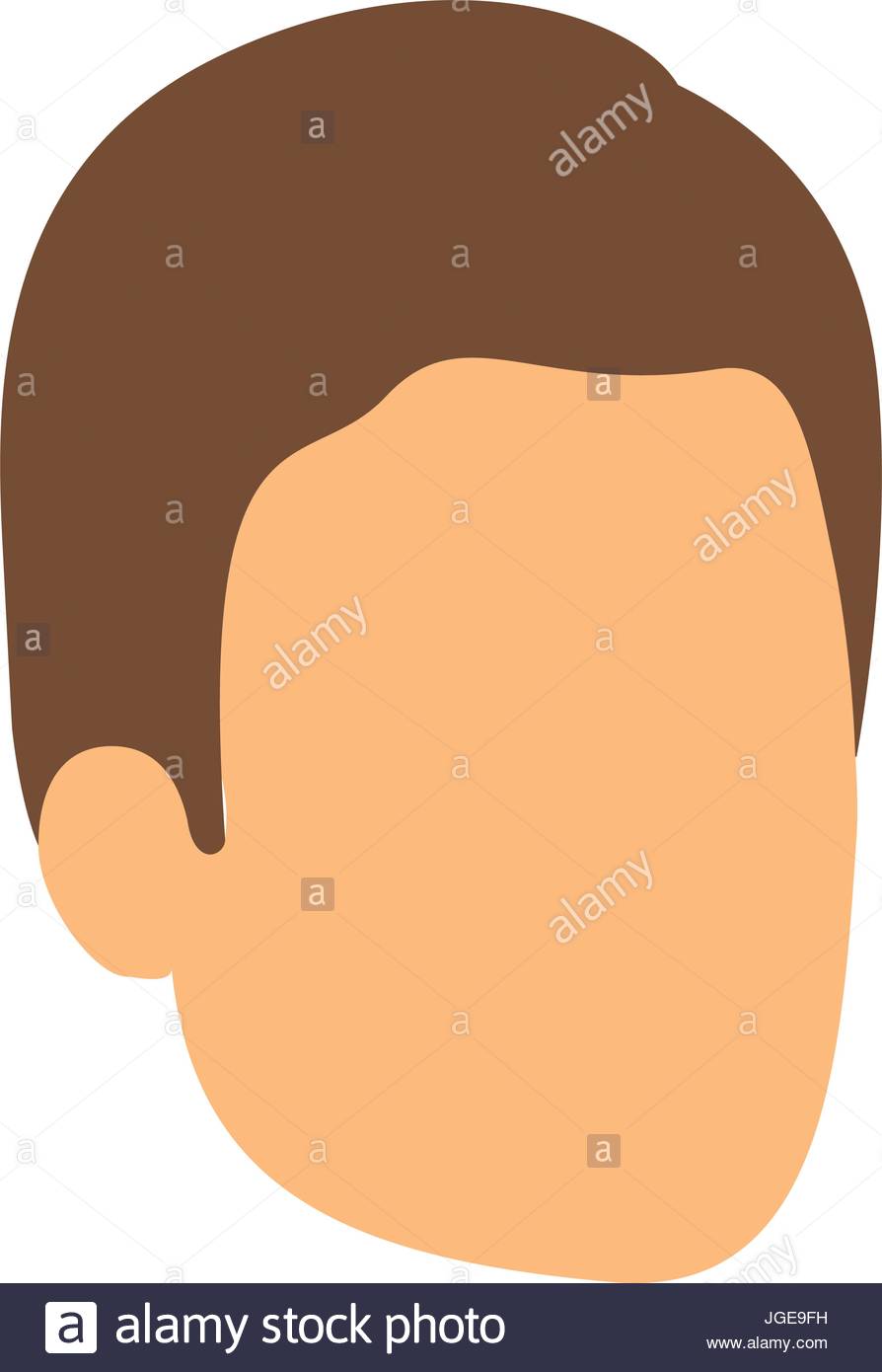 894x1390 Colorful Silhouette Of Man Faceless With Brown Hair Stock Vector