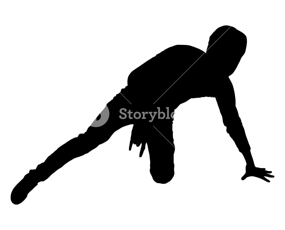 1000x807 Man In Action Silhouette Royalty Free Stock Image