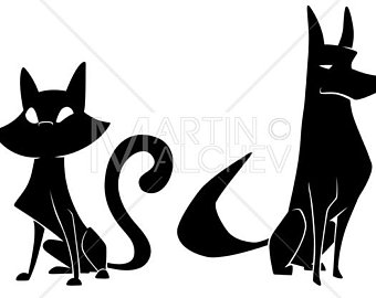 340x270 Cartoon Silhouette Etsy