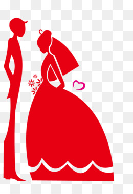 260x380 Red Wedding Dress Silhouette Vector Png Download
