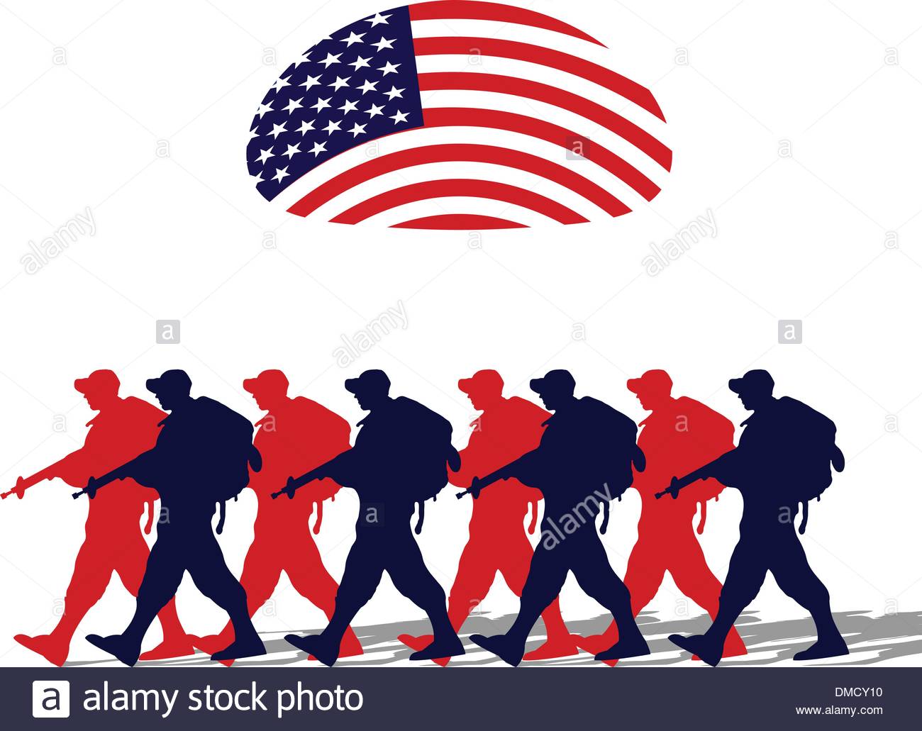 1300x1031 Silhouette Of An Army Soldiers Stock Vector Art Amp Illustration