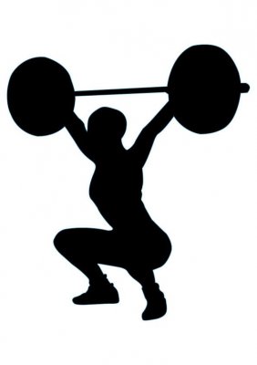 282x400 Powerlifting Silhouette Clipart