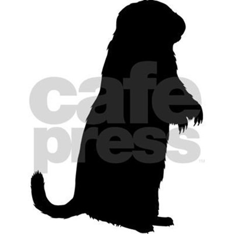460x460 Prairie Dog (Silhouette) Oval Decal By Bluegreenred