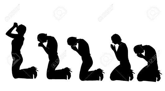 530x294 Praise God Vector Silhouette Of A Woman Praying On White