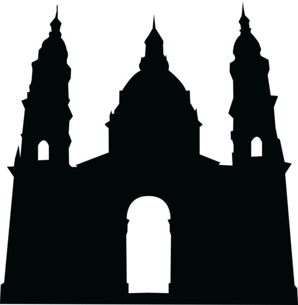 586x600 Church Silhouette Cliparts