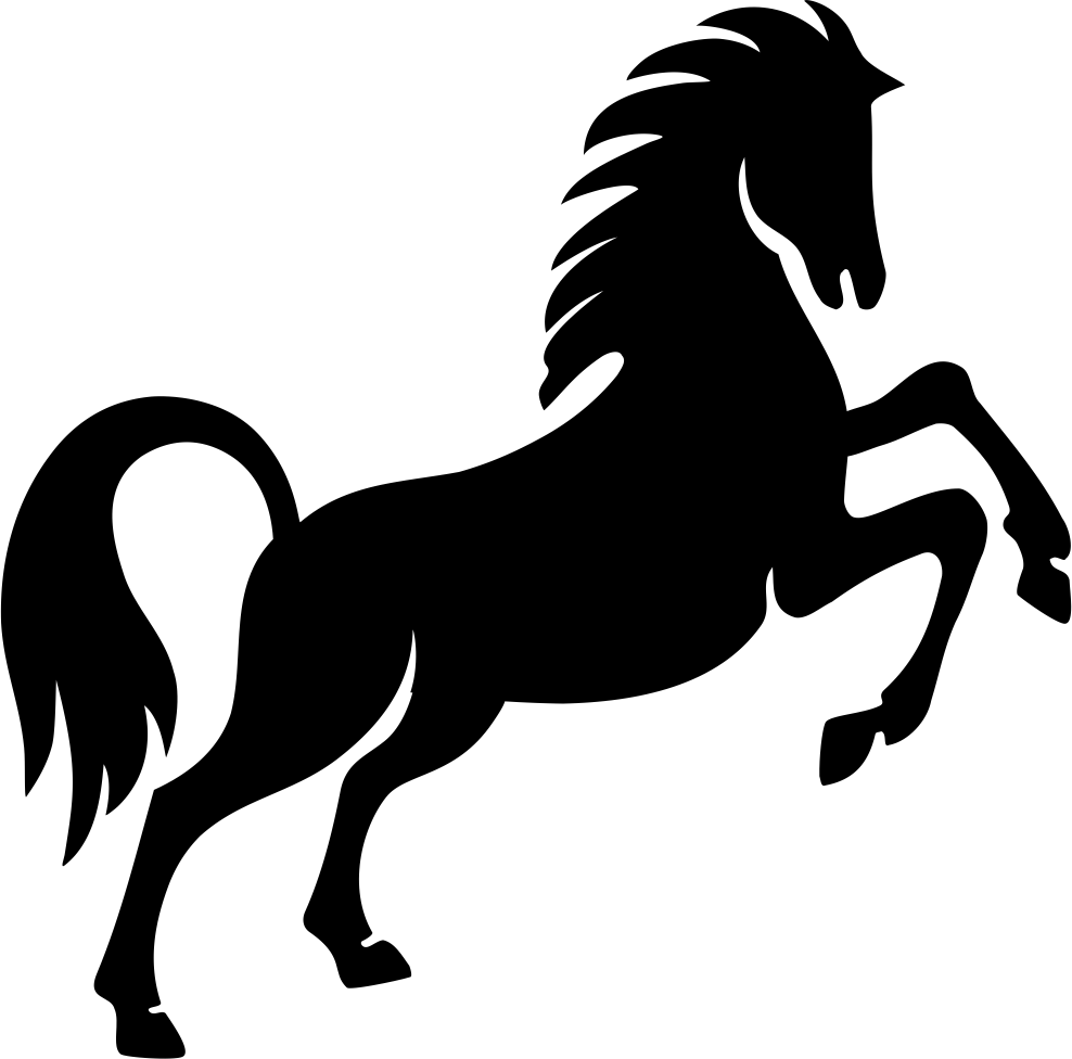 988x976 Prancing Horse Stencil Vector Coreldraw Vector (.cdr) File Free