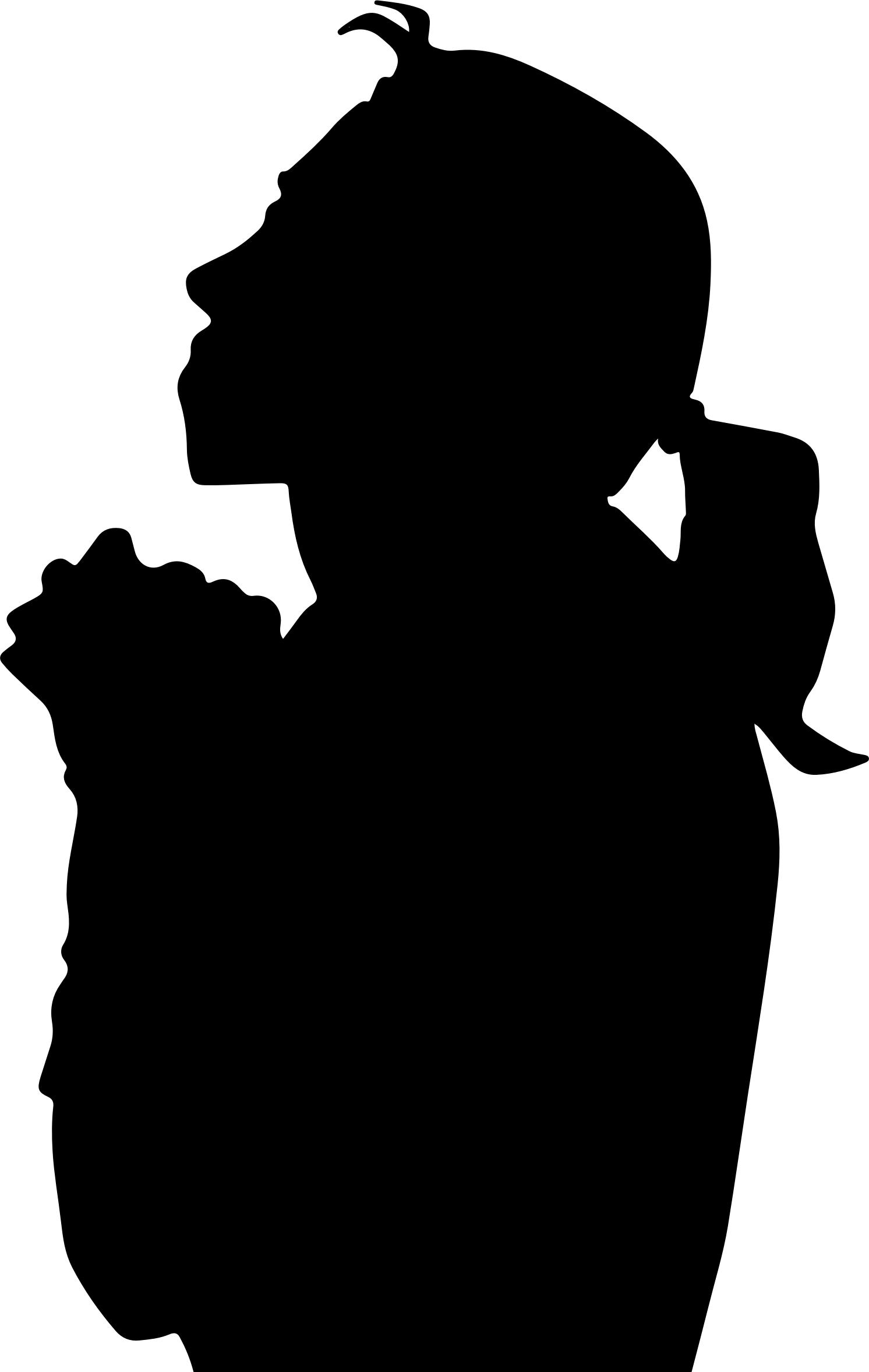 1492x2355 Woman Praying Silhouette 2 Icons Png