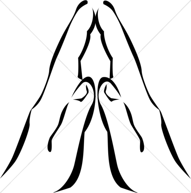 769x776 Prayer Hands In Black And Wite Prayer Clipart