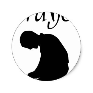 307x307 Kneeling In Prayer Stickers Zazzle