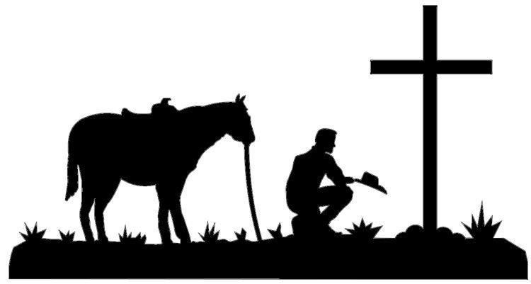 Praying Cowboy And Horse Silhouette at GetDrawings | Free download