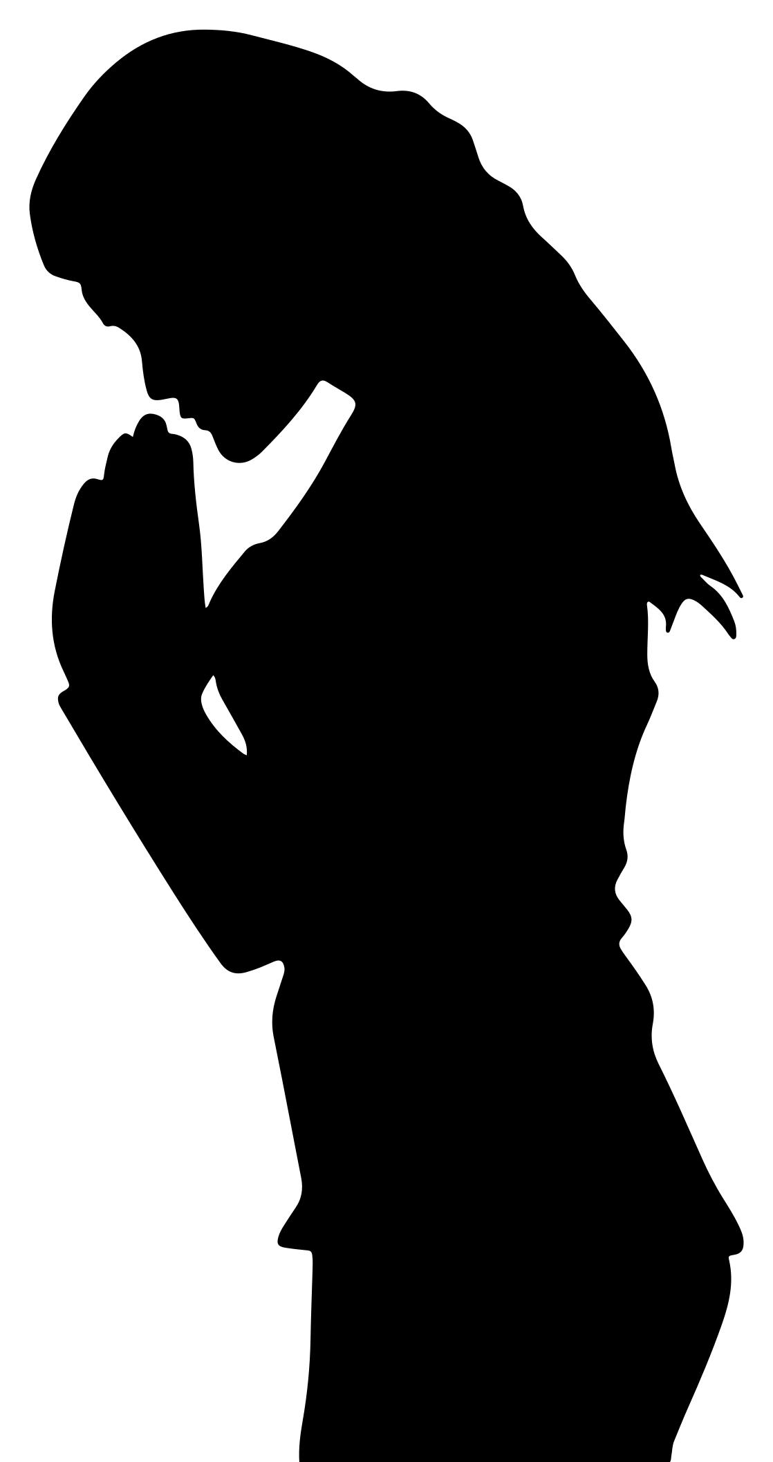 1118x2115 Woman Praying Silhouette Clipart