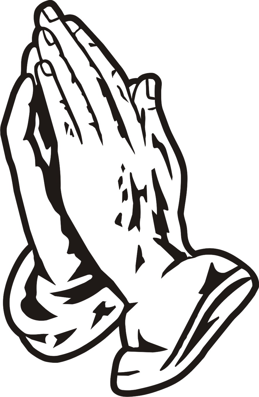 885x1359 Praying Hands Silhouette Clipart
