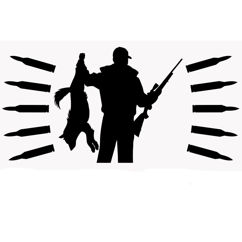 800x800 15.7cm7.7cm Hunting Sticker Predator Hunter Decal Bullets Vinyl