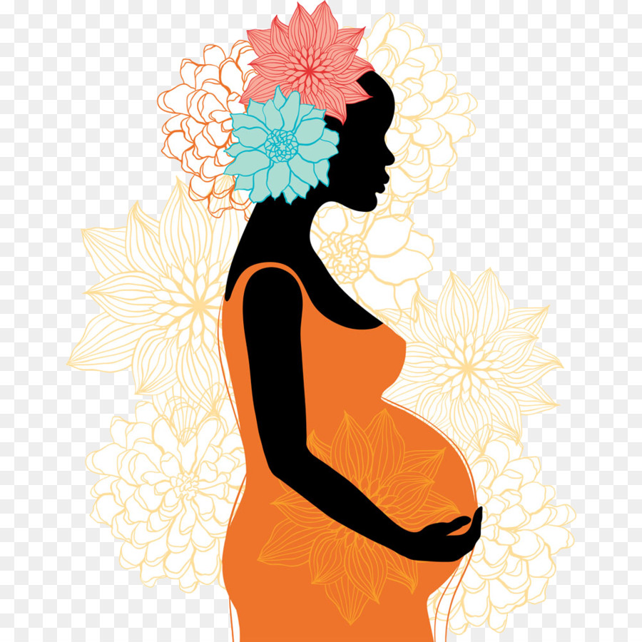 900x900 Pregnancy Silhouette Woman Clip Art