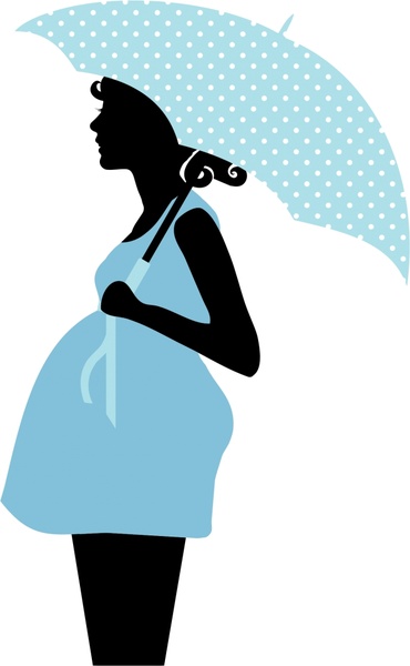 370x600 Pregnant Woman Realistic Illustration In Silhouette Style Free