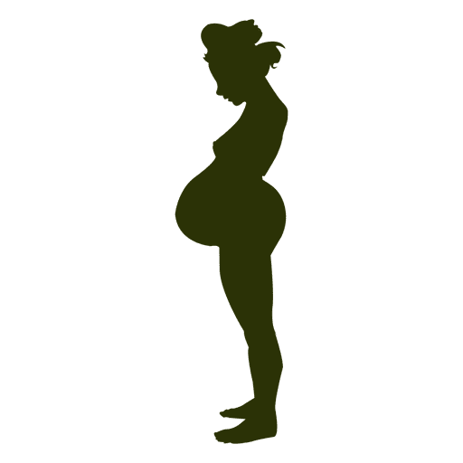 512x512 Pregnant Lady Standing Silhouette 1