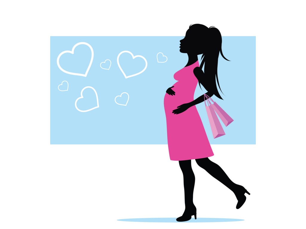 1024x768 Pregnant Woman Clipart Shilloette
