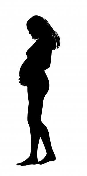 304x615 Pregnant Lady Silhouette Free Stock Photo