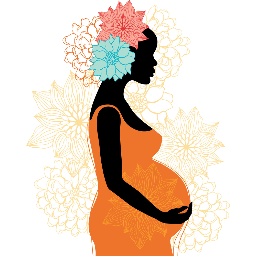 1000x1000 Pregnancy Silhouette Woman Clip Art