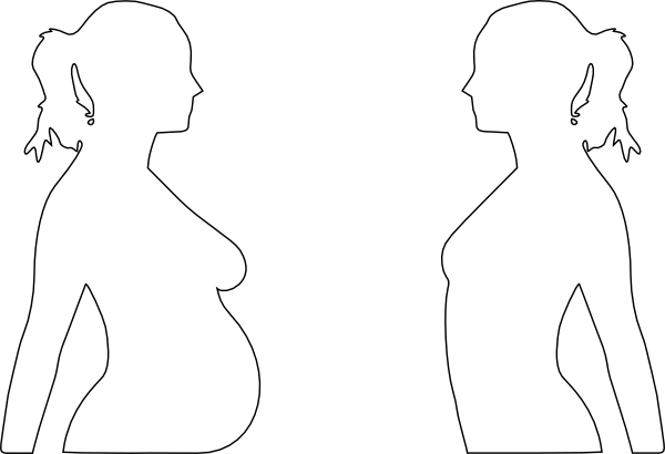 600x410 Pregnant Silhouette Outline Clip Art