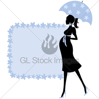 325x325 Pregnant Woman Umbrella(Blue) Gl Stock Images