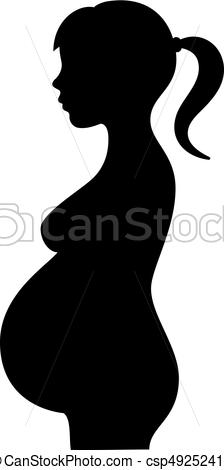 224x470 Pregnant Woman Vector Icon Isolated On White Background Vector