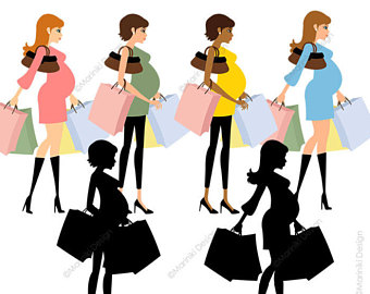 340x270 Pregnant Mom Clipart Etsy