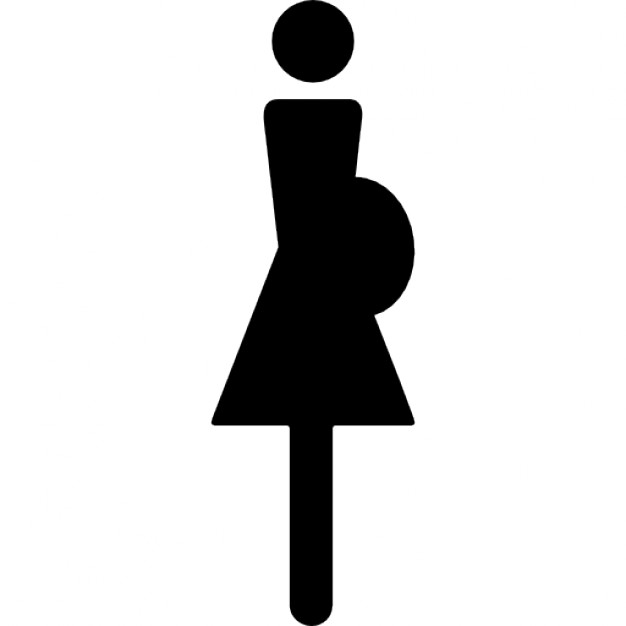 626x626 Pregnant Woman Silhouette Icons Free Download