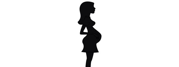 610x229 Pregnant Woman Silhouette Cut Out Large