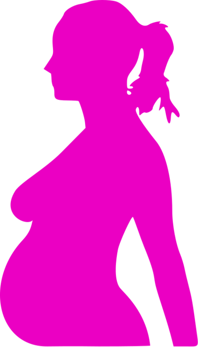 400x702 Silhouette Of Pregnant Woman Clipart