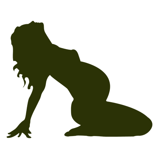 512x512 Pregnant Woman Silhouette In Green
