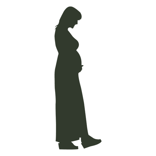 512x512 Pregnant Woman Silhouette Walking