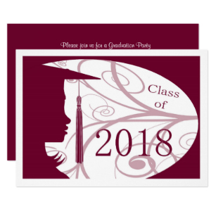 307x307 Graduate Silhouette Invitations Amp Announcements Zazzle