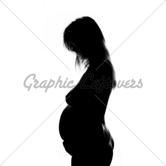 325x325 Silhouette Of Pregnant Woman (Vector) Gl Stock Images