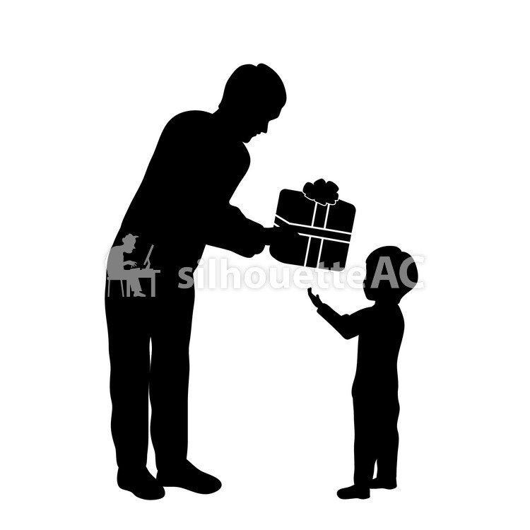 750x750 Free Silhouettes Gift, Present, Children