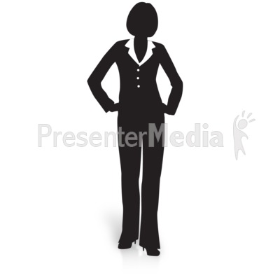 400x400 Businesswoman Silhouette Waiting